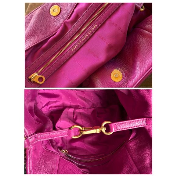 MARC by MARC JACOBS - Classic Q Fran Satchel/Shoulder Bag/Magenta Pebble Leather - Picture 9 of 16
